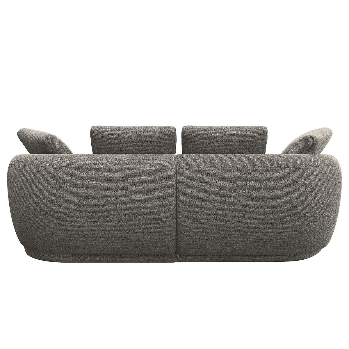 ECKSOFA mit Longchair - Schwarz/Grau, Kunststoff/Textil (217/146cm) - home24