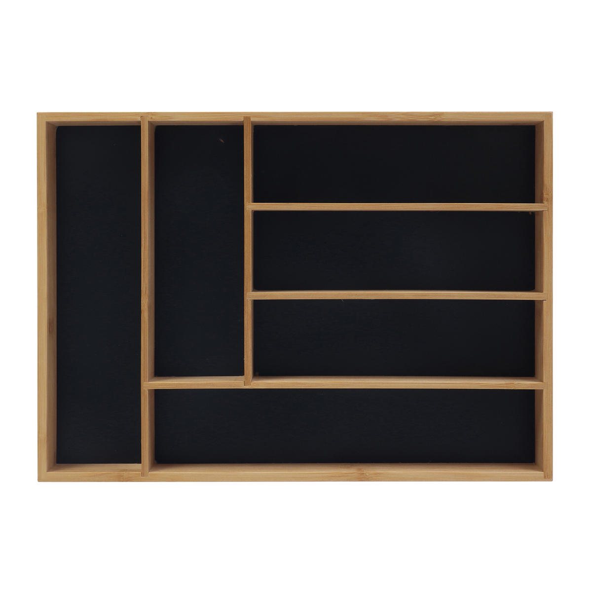 BESTECKKASTEN Bambus - Multicolor, Holz/Holzwerkstoff (35.5/5/25.5cm) - Relaxdays