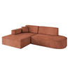 ECKSOFA Ottomane Links IREA-L1-v4 - 233x165x72,5 cm Apricot - Koralle, Holzwerkstoff/Textil (233/165cm) - ALTDECOR