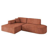 ECKSOFA Ottomane Links IREA-L1-v4 - 233x165x72,5 cm Apricot - Koralle, Holzwerkstoff/Textil (233/165cm) - ALTDECOR