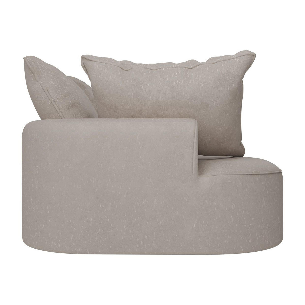 SOFA Tirano Samt Beige mit Ottomane rechts - Beige, Textil (300/102cm) - Juskys