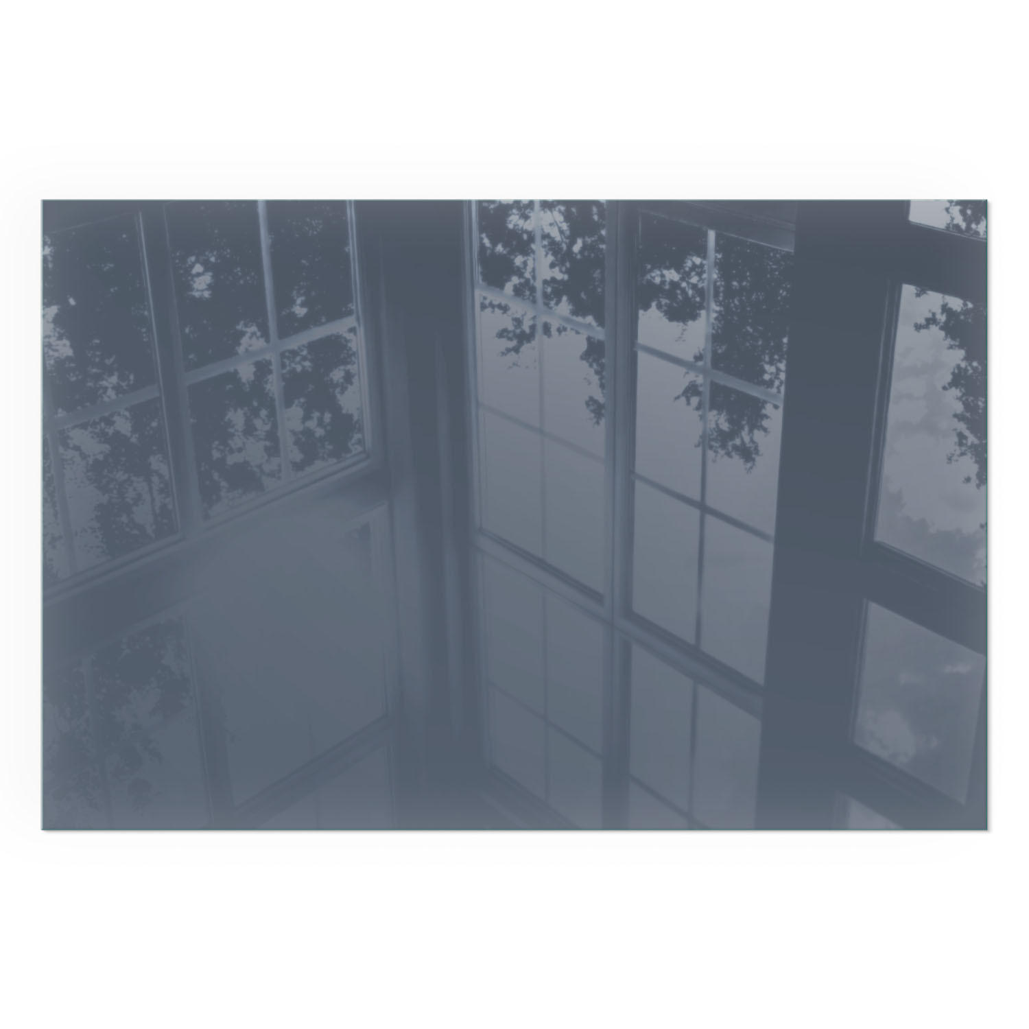 GLASPLATTE für Kamin 60x40 cm - Dunkelblau, Glas (60/40/0.4cm) - TULUP