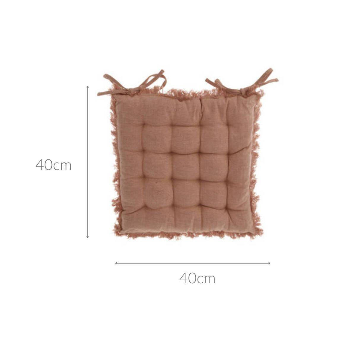 SITZKISSEN Slim 40/40 cm - Terra cotta, Naturmaterialien (40/40cm) - Home Styling Collection