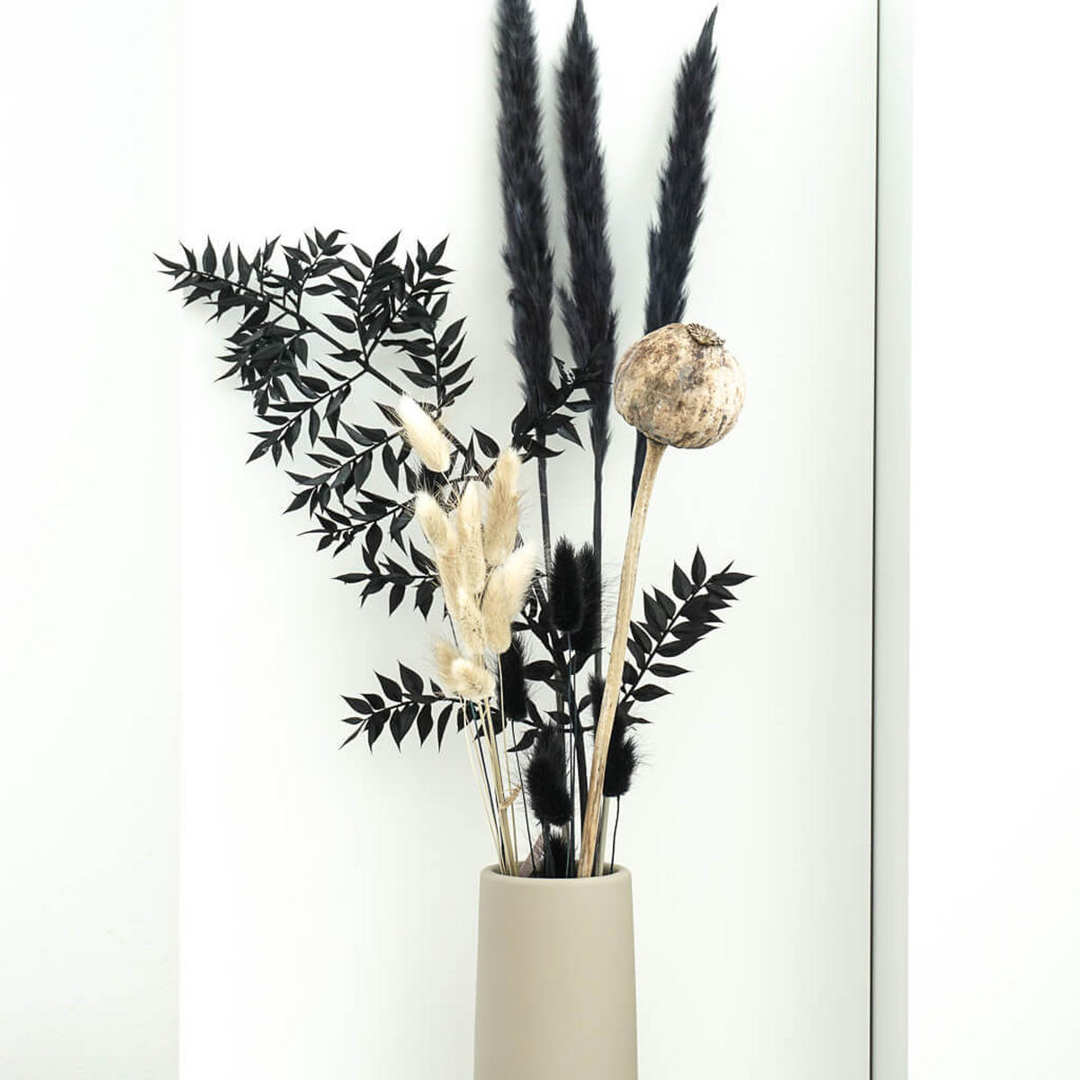 MOHNKAPSELN Giant (Papaver): Getrocknete Mohnkapseln als zeitlose Dekoration - natur / 5 Stiele / 30 cm - Beige, Naturmaterialien (30cm) - Lykke & You