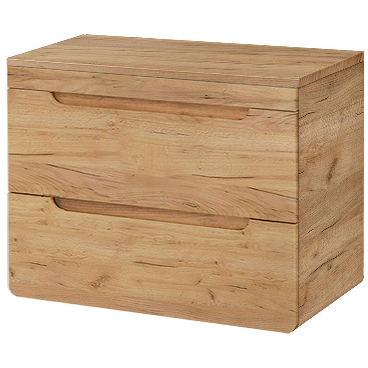 WASCHBECKENSCHRANK Luton-56 - Braun, Holzwerkstoff (81/62/46cm) - Lomado