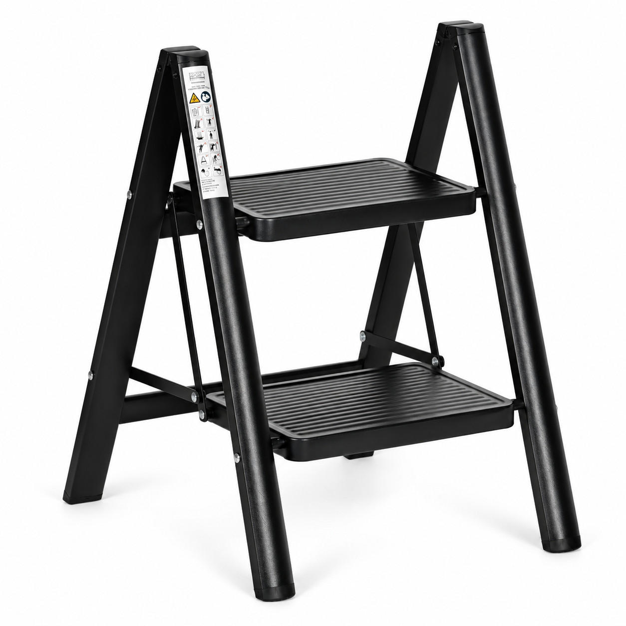 Mat-Haus Klapptrittleiter Schwarz 42x60x48 cm