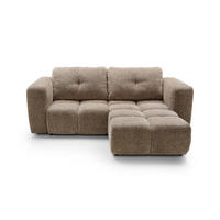 ECKSOFA ARTE 01 Braun Chenille mit Schlaffunktion - Braun, Holz (245/177cm) - MASSENO