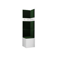 MOBILIER PENTRU HOL Orion XXI - alb/verde, material plastic/compozit lemnos (42/186/46cm) - MIRJAN24