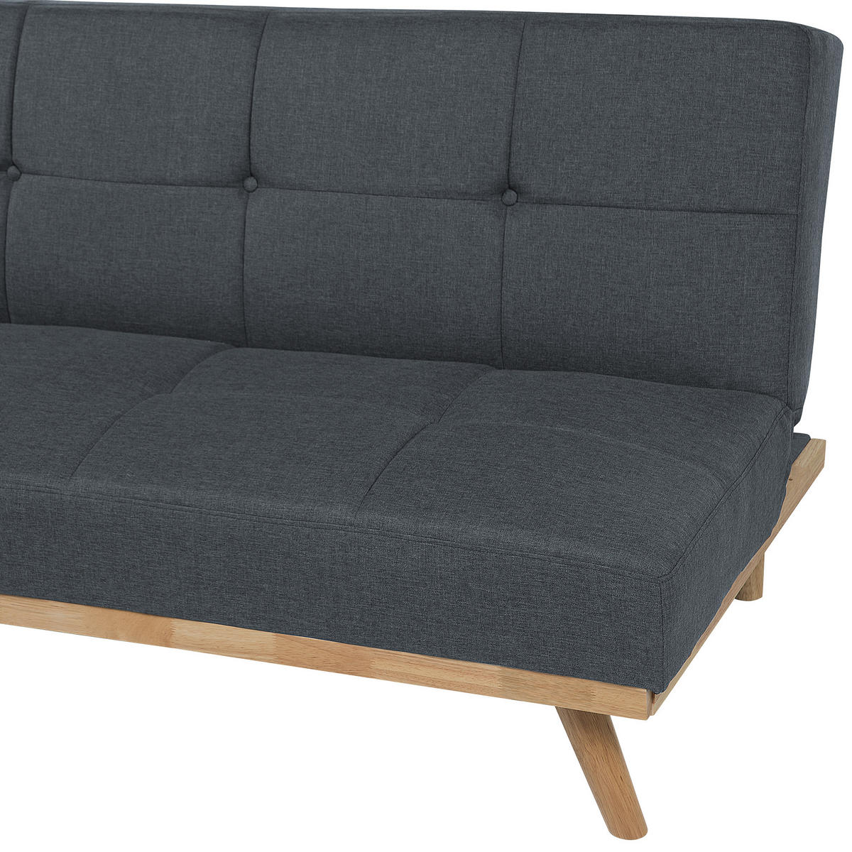 3-SITZER-SCHLAFSOFA dunkelgrau Froya - Grau, Textil (183/80/80cm) - Beliani