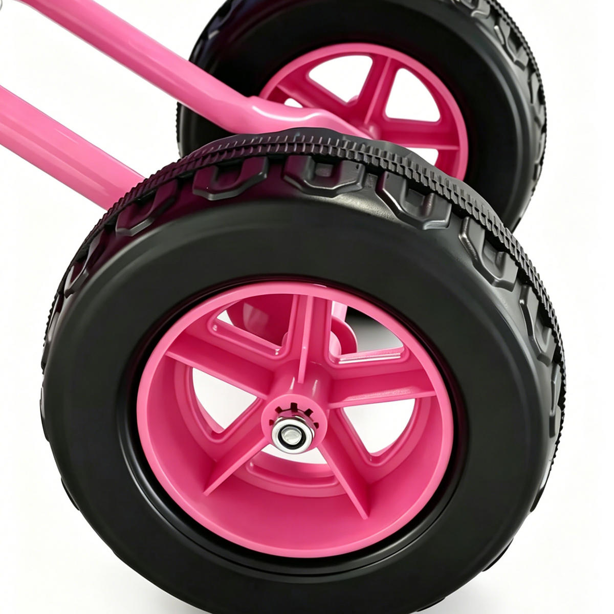 KOLEČKO Růžové pro děti 2 kola - růžová, kov/plast (74/43/36cm) - Relaxdays