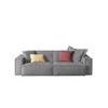 SOFA SAMU Grau Webstoff - Schwarz/Grau, Kunststoff/Textil (256/72/106cm) - KAWOLA