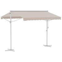STANDMARKISE, Cremeweiß, Metall, Polyester - Creme, Metall (295/255/300cm) - Outsunny