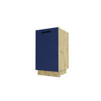 KÜCHENUNTERSCHRANK Bonn Marineblau Matt / Eiche Artisan Matt 45 / 50 / 82cm - Blau/Eiche Artisan, Holz/Holzwerkstoff (45/82/50cm) - Feldmann-Wohnen
