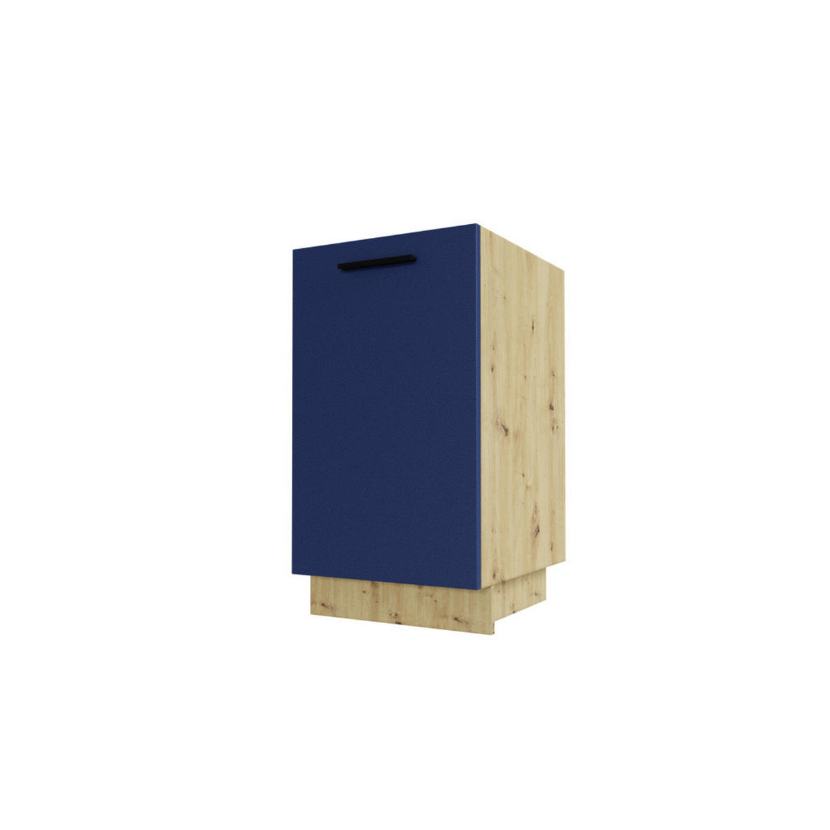 KÜCHENUNTERSCHRANK Bonn Marineblau Matt / Eiche Artisan Matt 45 / 50 / 82cm - Blau/Eiche Artisan, Holz/Holzwerkstoff (45/82/50cm) - Feldmann-Wohnen