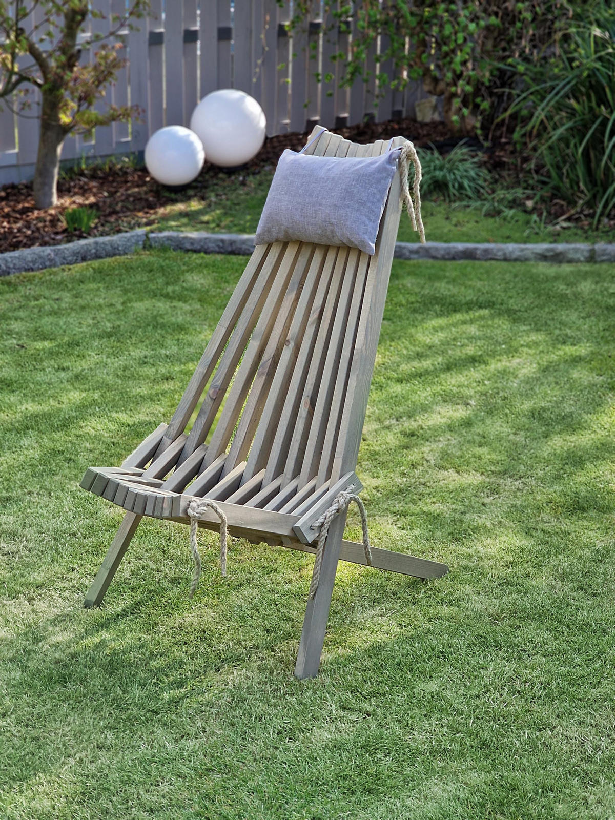 LIEGESTUHL Sonja Aschgrau Kiefer Gartenstuhl Relaxsessel Gartenliege - Grau, Holz (69/104/93cm) - DELUKE