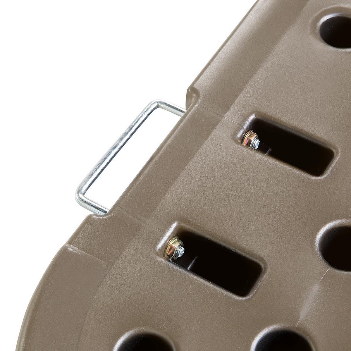 BESCHWERUNGSPLATTEN für Sonnenschirmständer braun 4 Stück befüllbar Caria - Braun, Kunststoff (52/52cm) - Beliani