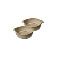 AUFLAUFFORMEN RUND Tortosa braun 22 x 17 cm 2er Set - Braun, Keramik (22/17/6cm) - Ritzenhoff Breker