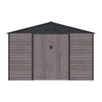 SCHREBERGARTENHAUS - 330 cm x 309 cm - metall - anthrazitgrau, naturfarben dunkel Adelmo - Anthrazit, Metall (330/229/309cm) - Vente-Unique