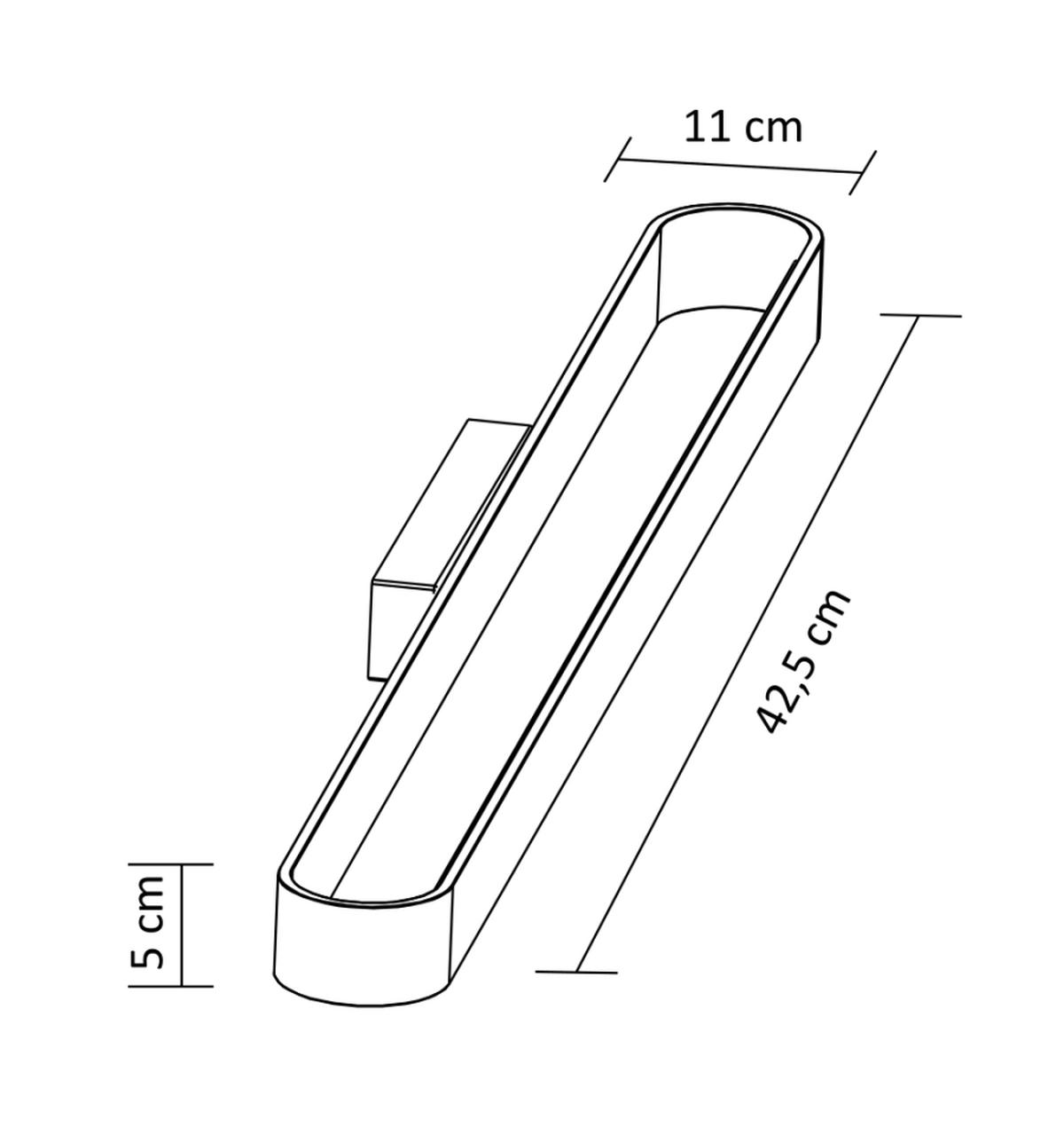 WANDLEUCHTE Dro, Gold, 42.5cm - Goldfarben, Metall (10/5/42.5cm) - KOSILUM