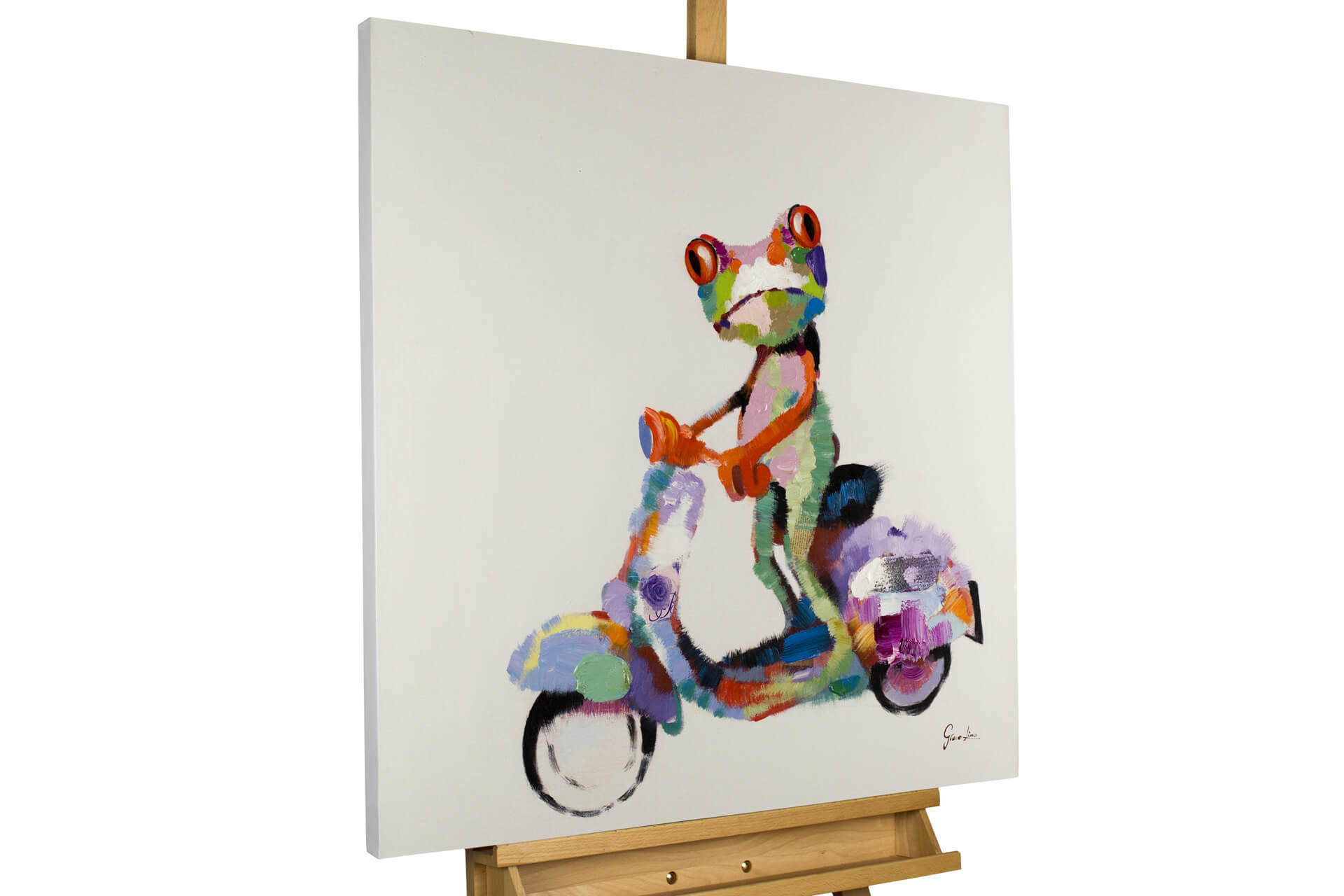 ACRYLBILD HANDGEMALT 80/80 cm - Multicolor, Holz/Textil (1.6/80cm) - KUNSTLOFT