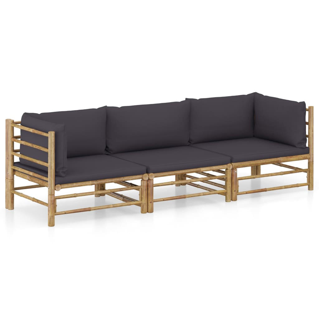 GARTENSET Reo 3-teilig - Grau, Naturmaterialien - Nettlife