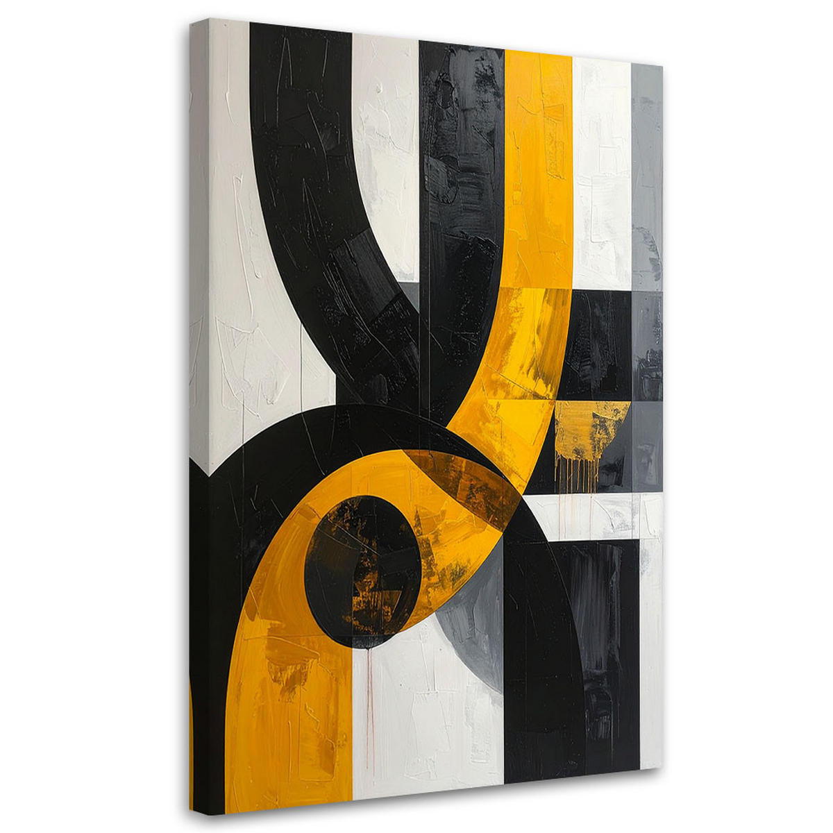 LEINWANDBILD 3D und geometrisch 60x90cm - Gelb, Textil (60/90cm) - Feeby