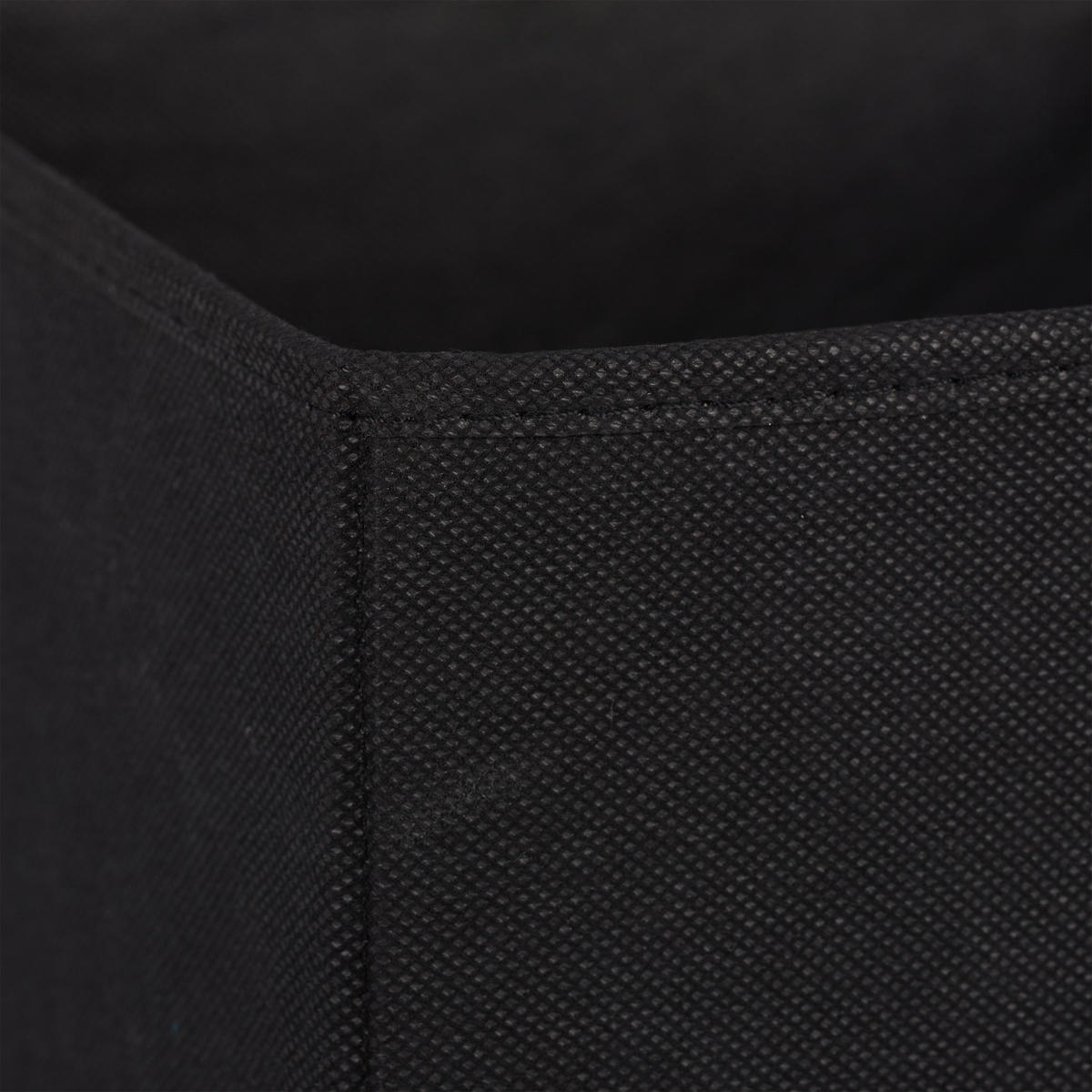 2XAUFBEWAHRUNGSBOX - Schwarz, Wellpappe/Textil (30/30/30cm) - Relaxdays
