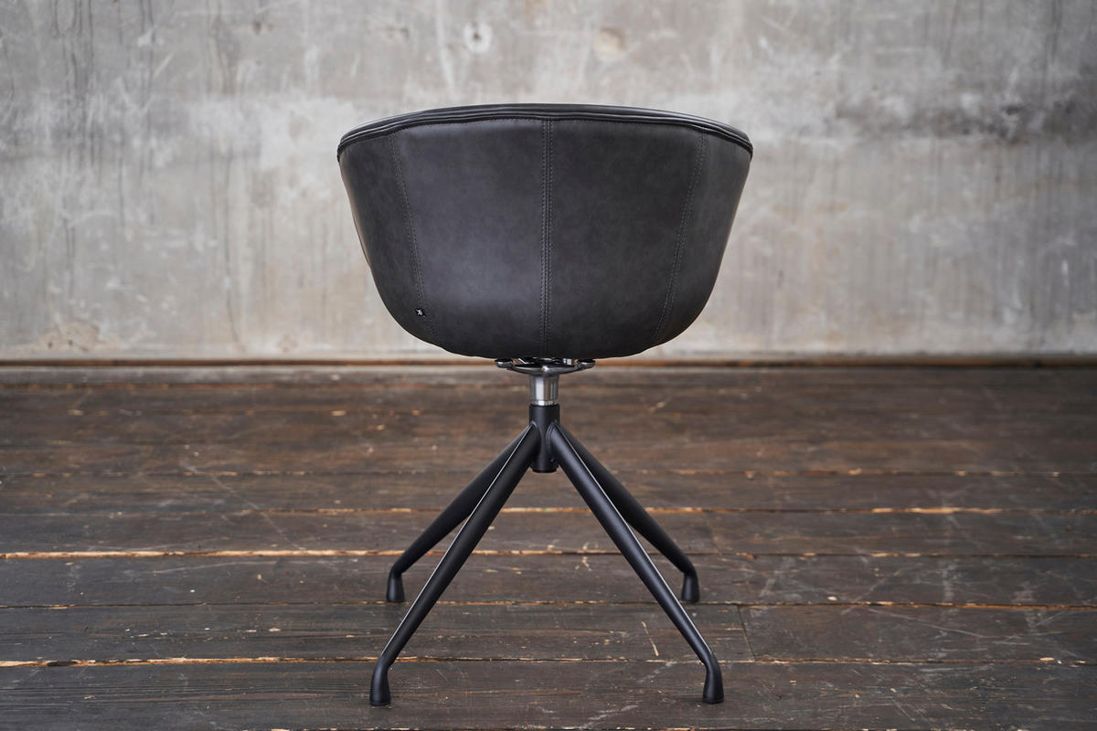 DREHSTUHL DANI Grau Kunstleder - Grau, Leder (60/81/54.5cm) - KAWOLA