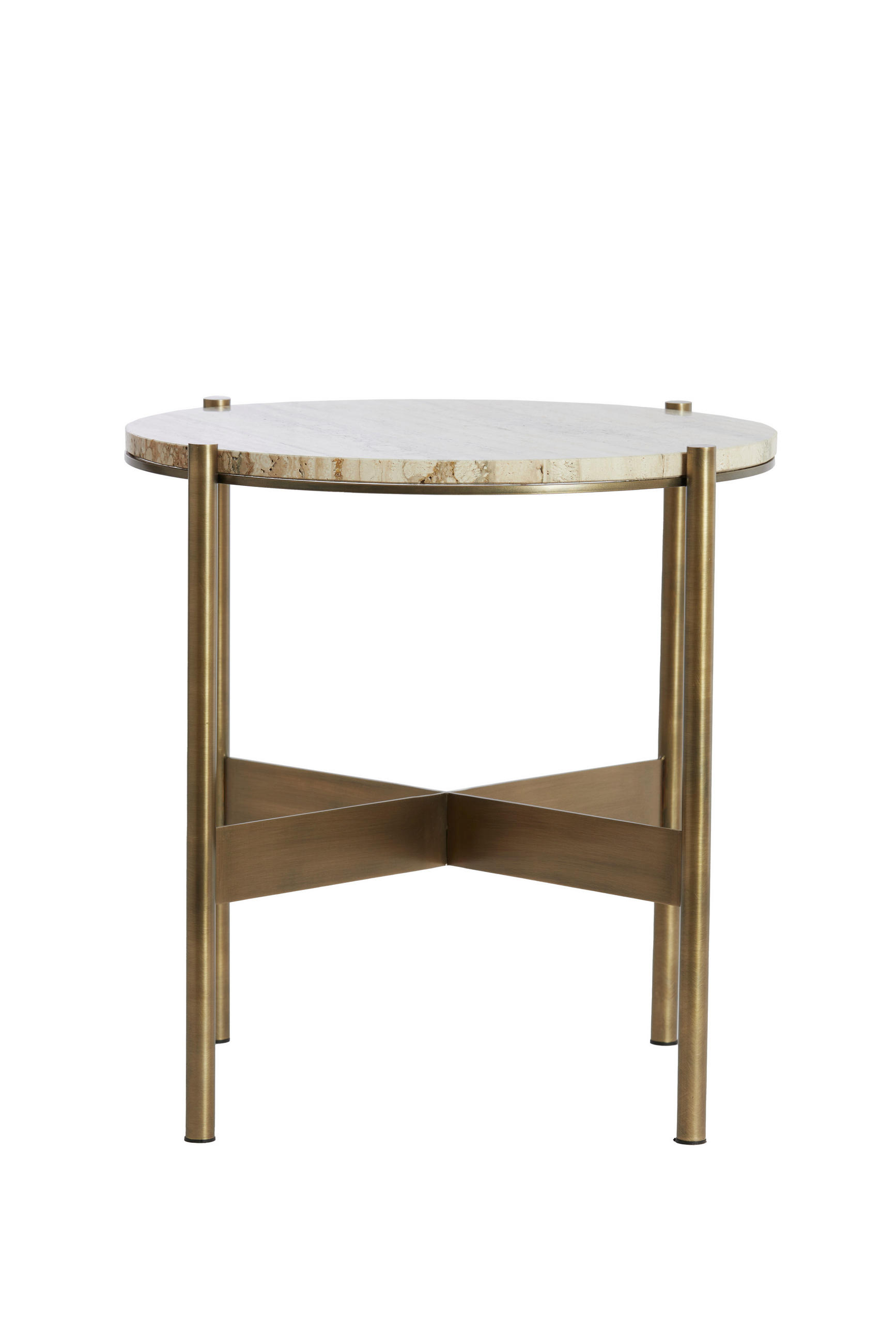 BEISTELLTISCH Macapa Weiß 47/47/45 cm - Weiß, Metall (47/47/45cm) - Light & Living