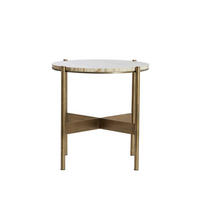 BEISTELLTISCH Macapa Weiß 47/47/45 cm - Weiß, Metall (47/47/45cm) - Light & Living