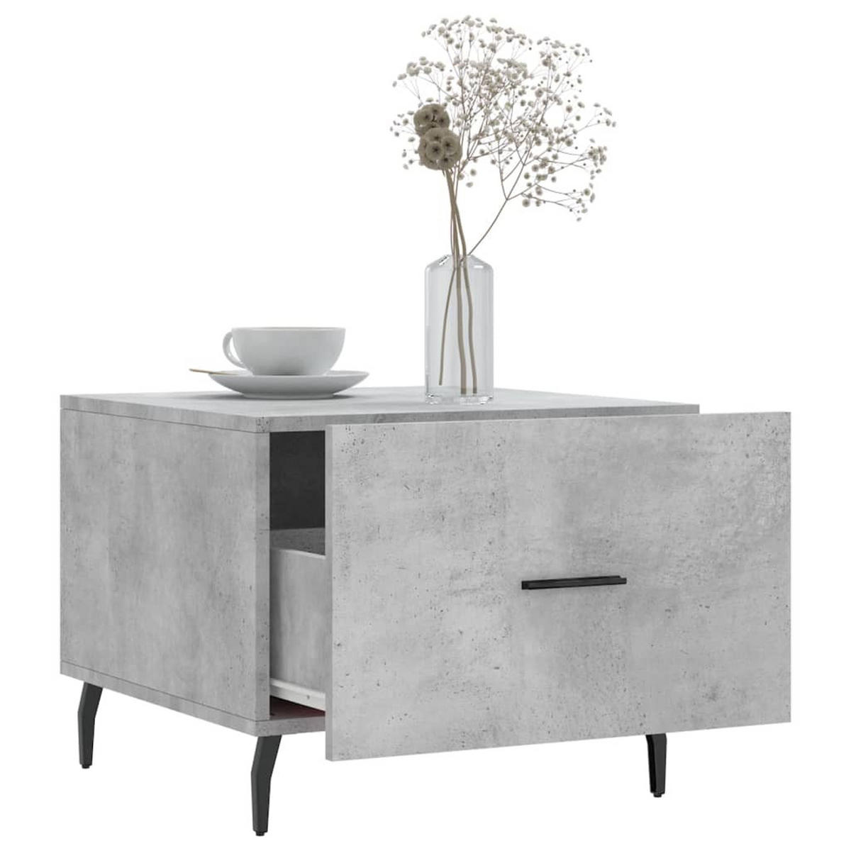 COUCHTISCH Betongrau 50x50x40 cm Holzwerkstoff - Grau, Holzwerkstoff (50/50/40cm) - furnicato