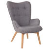 SESSEL Stoff grau - Grau, Holz/Textil (71/100/77cm) - CLP