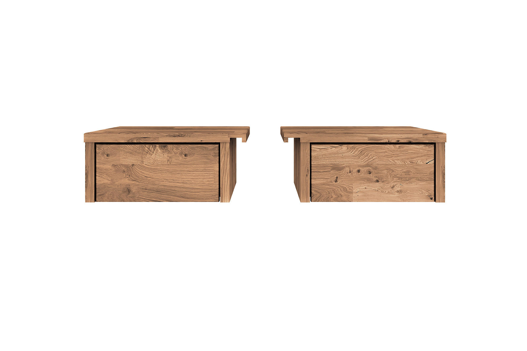 NACHTTISCH 2er Set PENNY MIT SCHUBLADEN Wildeiche - Wildeiche, Holz (34/17/30cm) - byoak