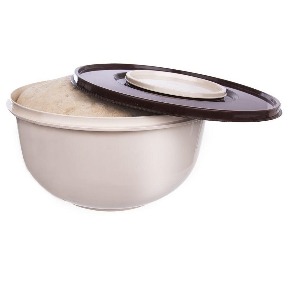 KÜCHENRÜHRSCHÜSSEL Braun Creme - Creme, Kunststoff (27/27/16cm) - Orion 