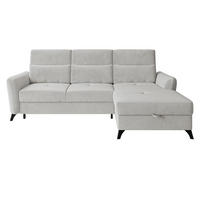 ECKSOFA Talia, Seite: Rechts 2R-LC - Hellgrau/Schwarz, Holz/Kunststoff (238/167cm) - MIRJAN24