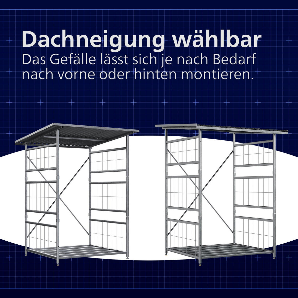 KAMINHOLZREGAL 120/110/191 cm Metall Metall - Chromfarben, Metall (120/191/110cm) - CLP