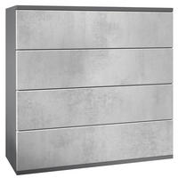 KOMMODE Pavos Beton Oxid Optik - Hellgrau, Holzwerkstoff (76/76/35cm) - Vladon