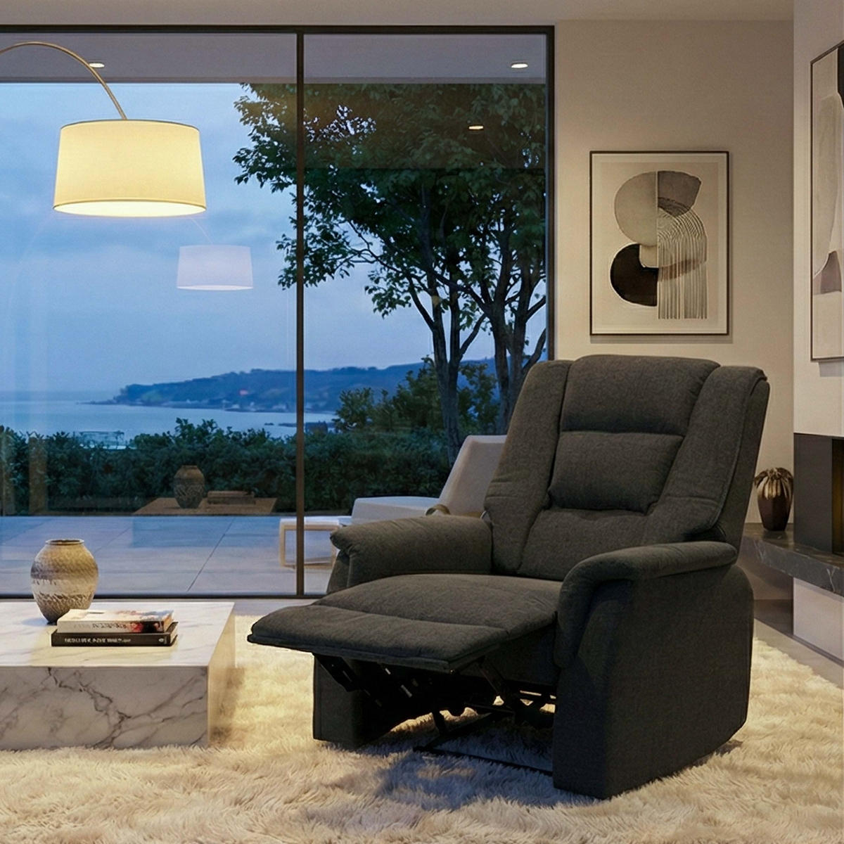 RELAXSESSEL Grau - Grau, Textil (79/102/96cm) - MCW