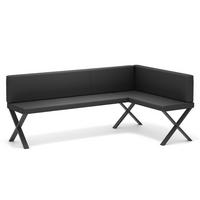 ECKBANK rechts VERO X Kunstleder glatt, 128/168 cm Anthrazit - Anthrazit, Kunststoff/Textil (128/168cm) - Idohome