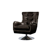 SESSEL RELEXA Schwarz Leder - Silberfarben/Schwarz, Leder/Metall (69/95/77cm) - KAWOLA