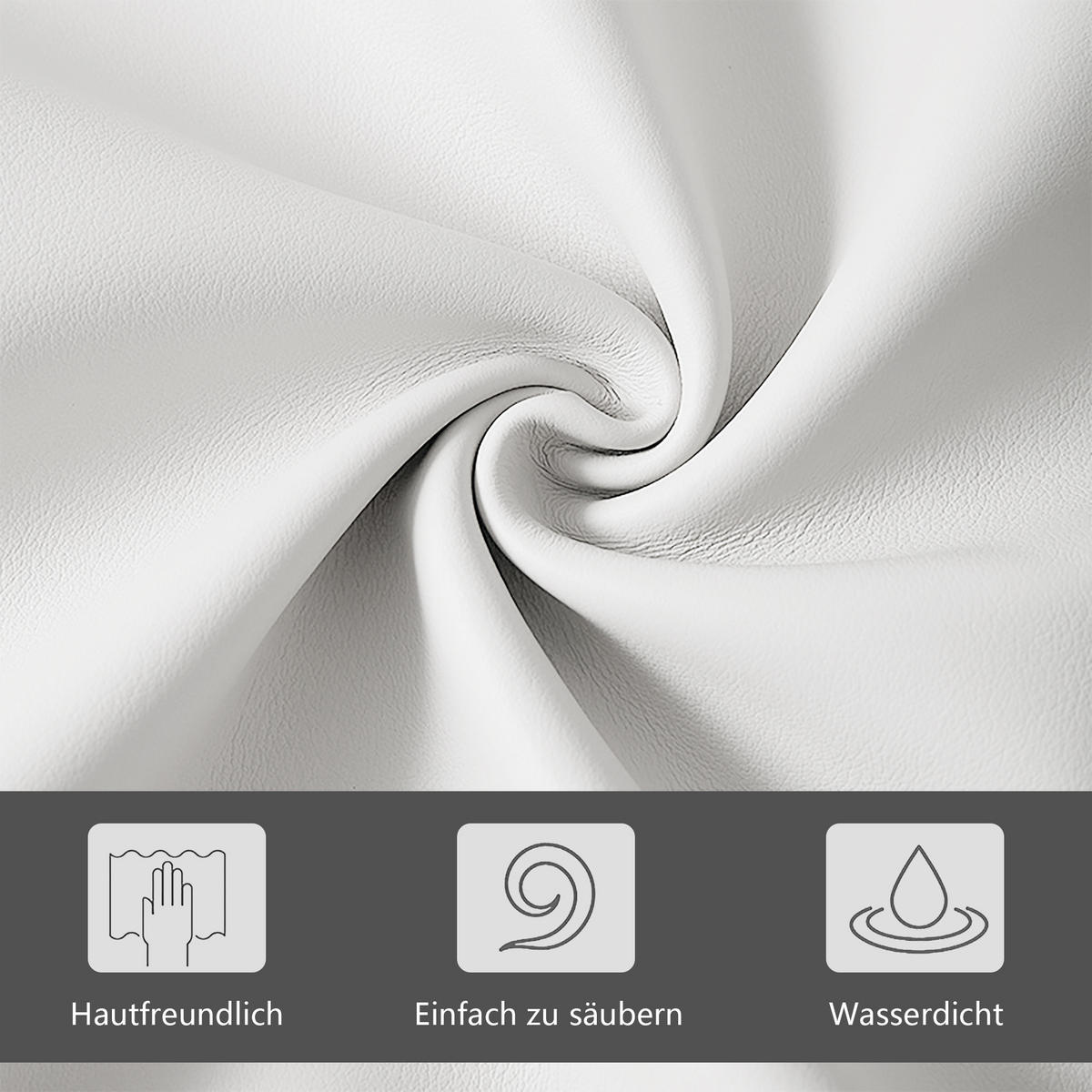 POLSTERBETT 140x200 cm, Weiß, mit LED-Leuchten & Schubladen - Weiß, Textil/Metall (140/200cm)