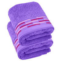 HANDTUCH Lugano Lila 2er 50x100 cm - Lila, Textil (50/100cm) - Lashuma