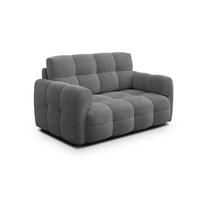 SOFA MELLOW 2-Sitzer, grau - Schwarz/Grau, Holz/Textil (153/87/98cm) - Wozimo