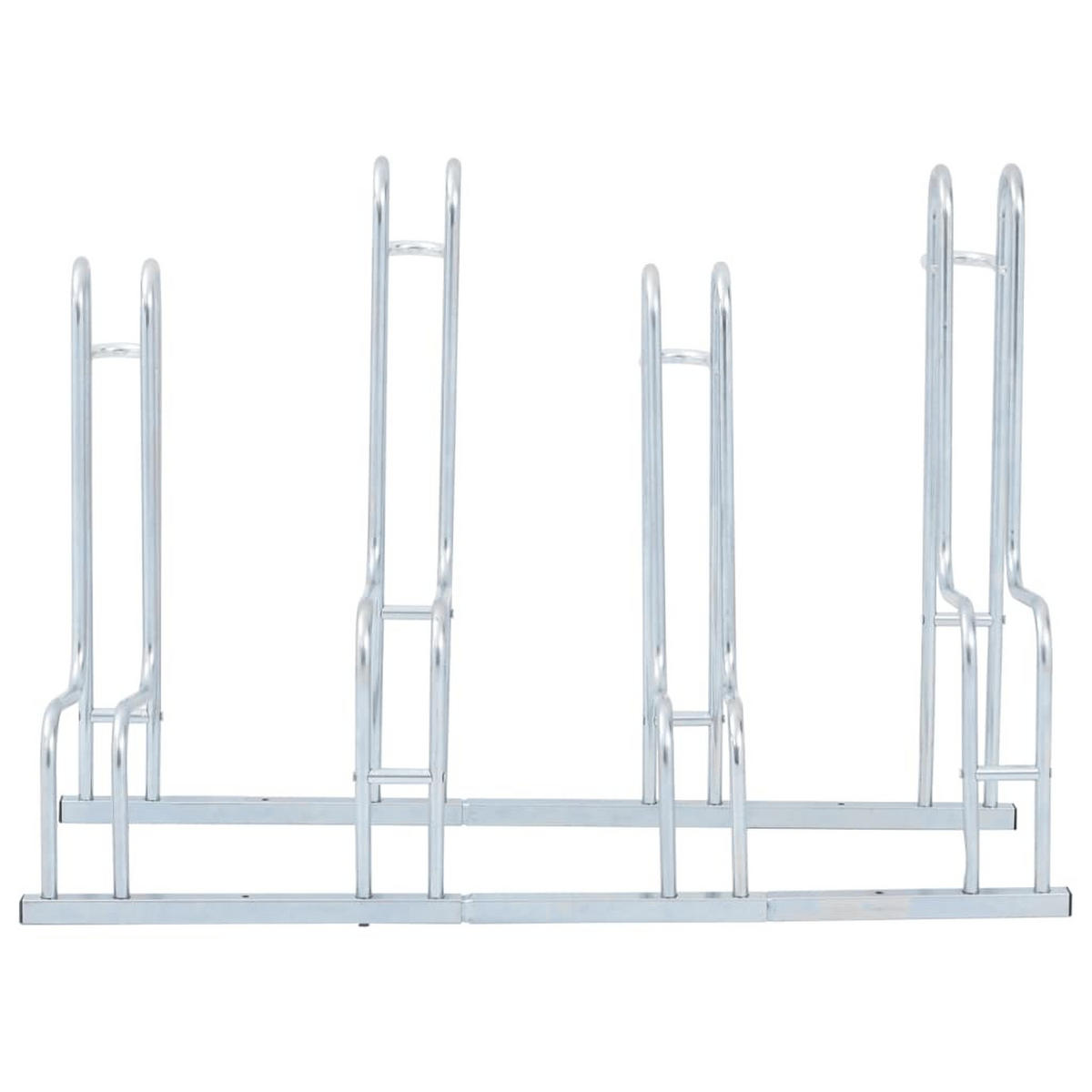 FAHRRADSTÄNDER Für 4 Fahrräder Freistehend Verzinkter Stahl - Silberfarben, Metall (39.5/73/104cm) - vidaXL
