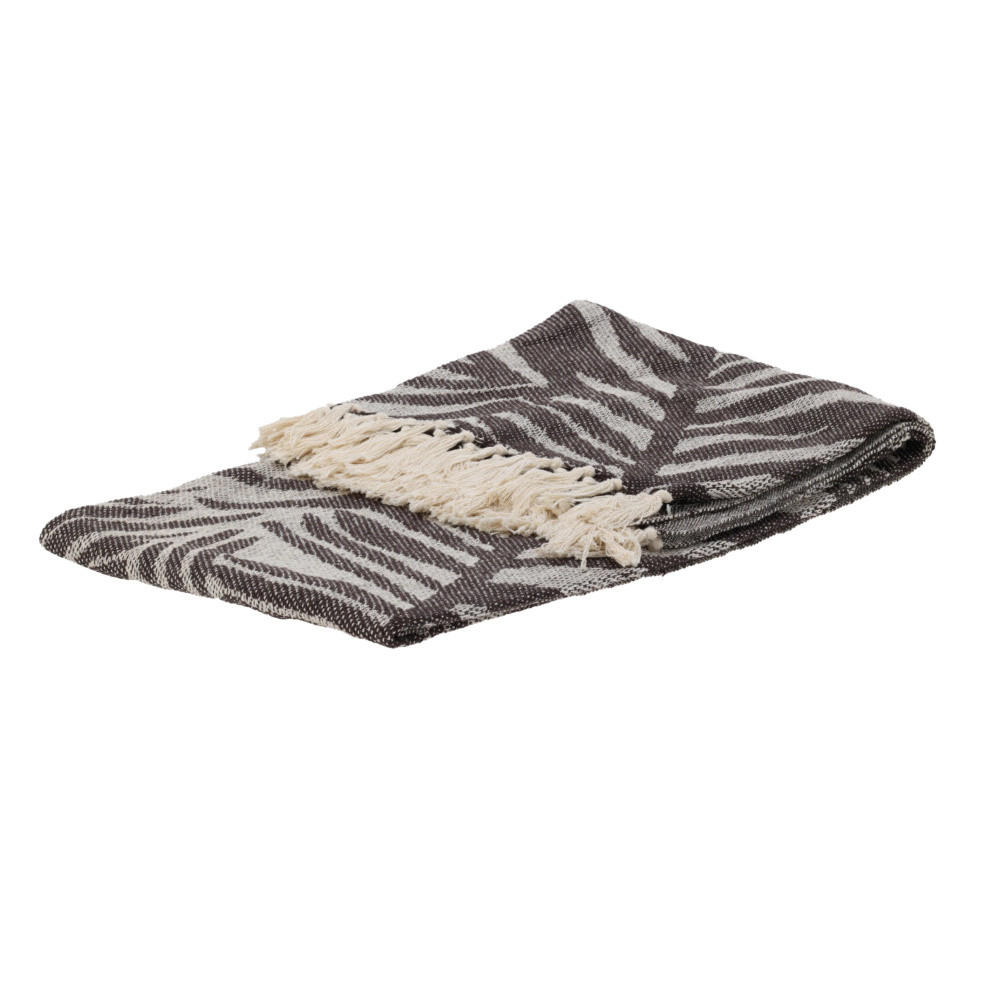 Home Styling Collection Baumwolldecke Grau 130x160 cm
