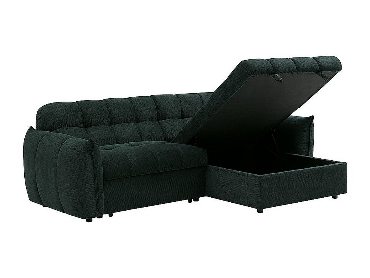 SCHLAFSOFA - 4 Personen - stoff - tannengrün Lirobi - Waldgrün, Kunststoff/Textil (252/83/89cm) - Vente-Unique