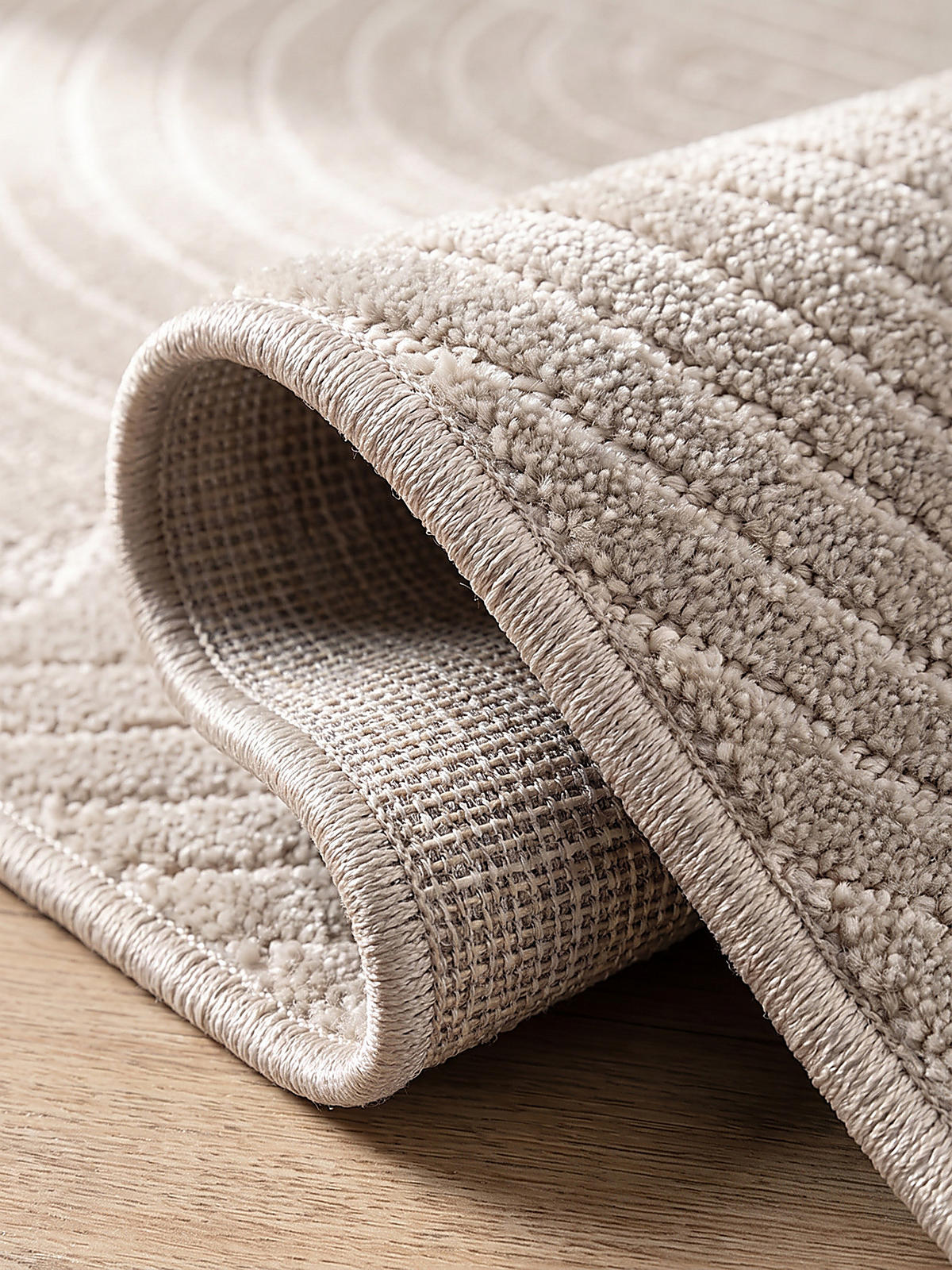 TEPPICH Outdoor Geometrisch MEZEN Polypropylen Beige 80 x 250 cm - Beige, Textil (80/250cm) - KADIMA DESIGN