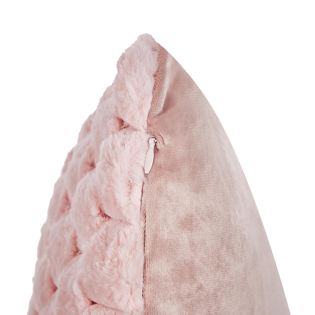 DEKOKISSEN 2er-Set Pastellrosa 43/43 cm Purslane - Pink, Textil (43/43cm) - Beliani