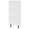 SCHUHSCHRANK Dotti 530 Weiß 55/21/129 cm Wandmontage - Weiß, Holzwerkstoff (55/129/21cm) - Matkam Möbel