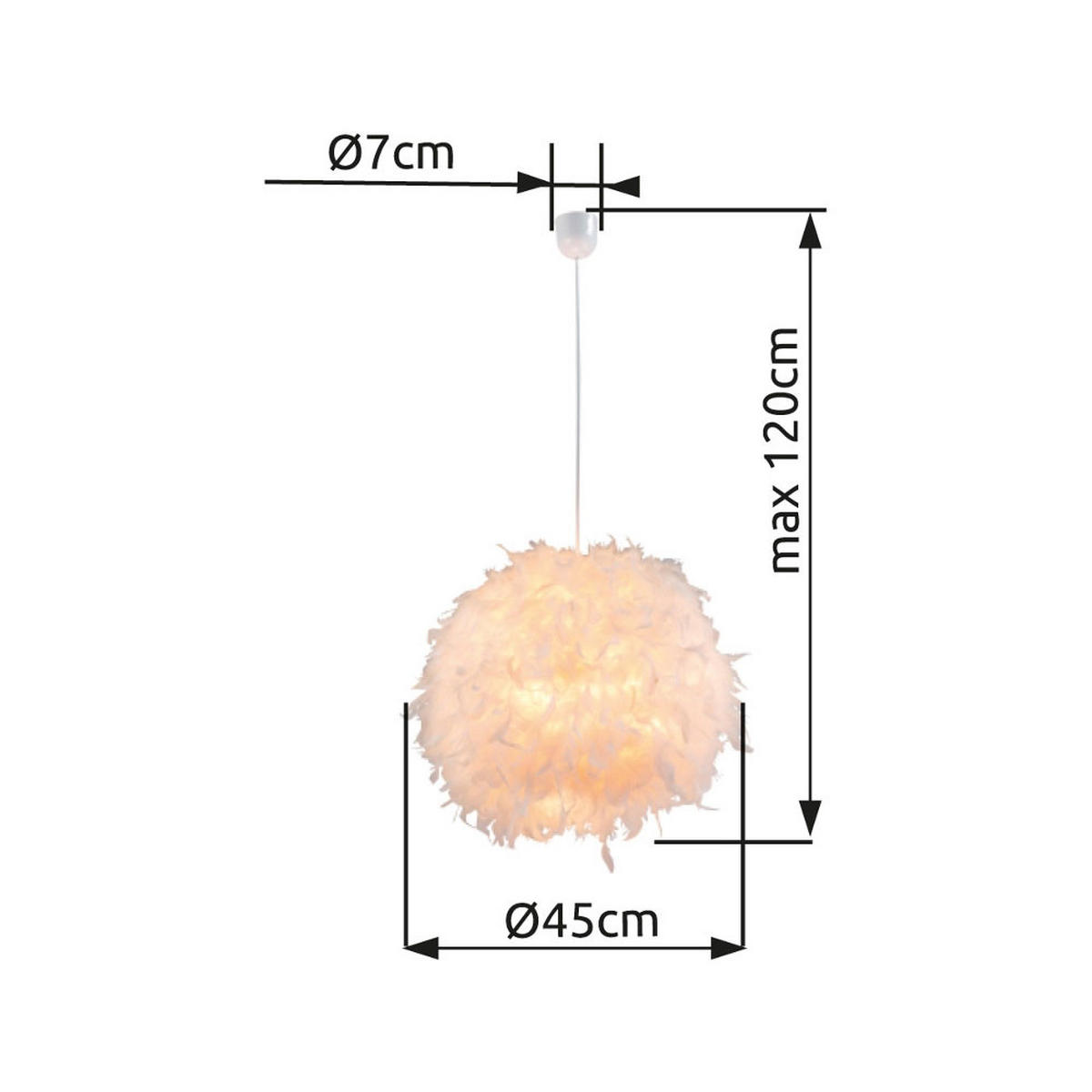 LED HÄNGELEUCHTE Metall Weiß - Weiß, Metall (35/35/120cm)